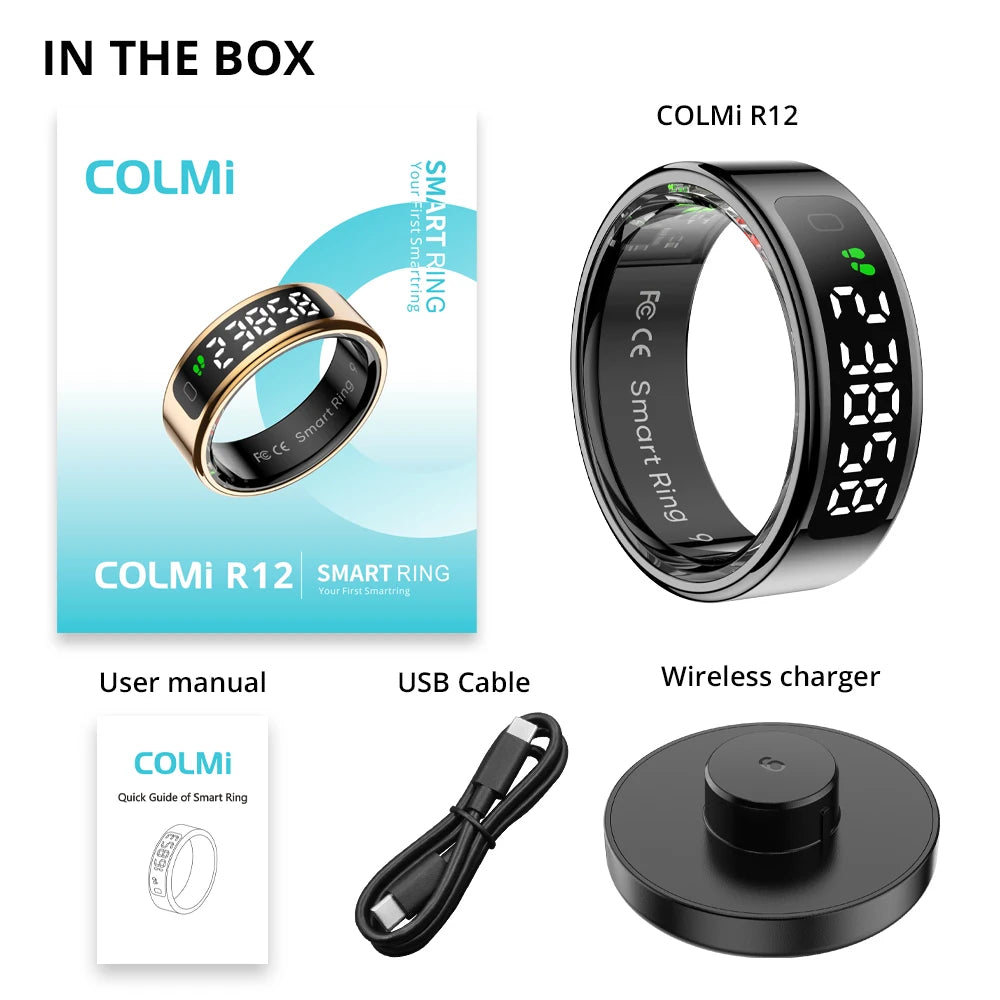 COLMI R12 Smart Ring Display Touch Health Manager 5ATM Waterproof