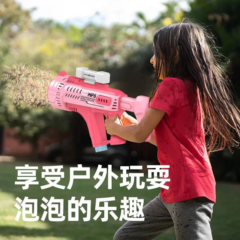 Fully Automatic Bubble Gun for Kids With Colorful Lights
