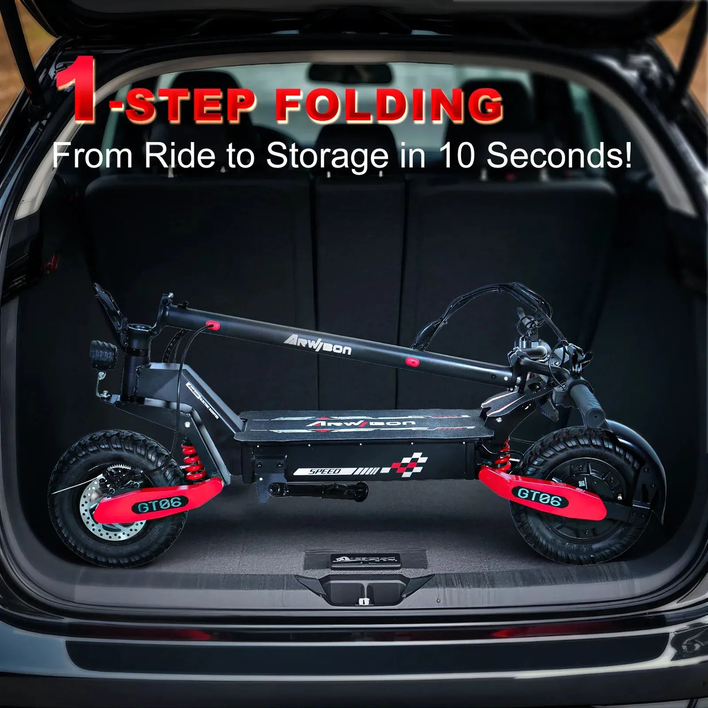 Arwibon GT06 1200W Foldable Electric Scooter For Adults