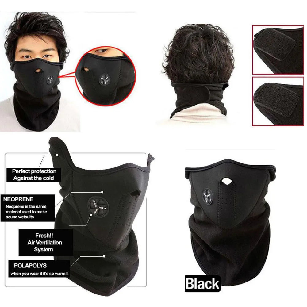 Windproof Neoprene Neck Warmer Gaiter For Outdoor Sports Face Cover