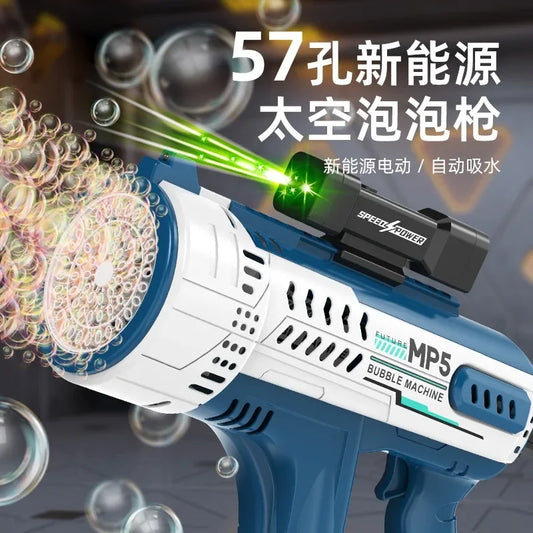 Fully Automatic Bubble Gun for Kids With Colorful Lights