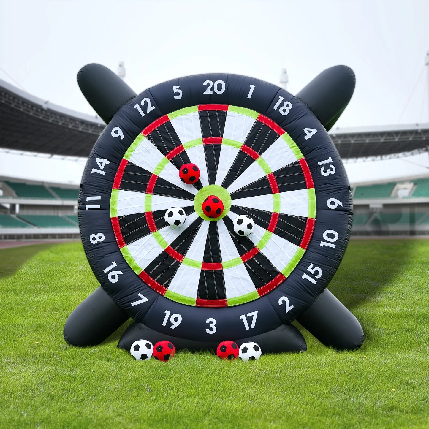 10FT Giant Outdoor Inflatable Soccer Golf Darts Board + 8 Soccer Balls & Blower Football Playground  commercial
