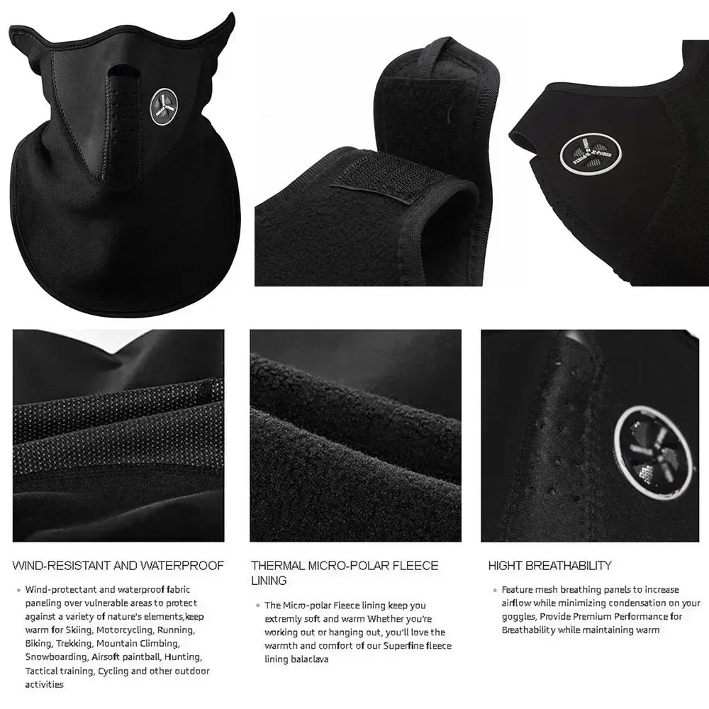 Windproof Neoprene Neck Warmer Gaiter For Outdoor Sports Face Cover