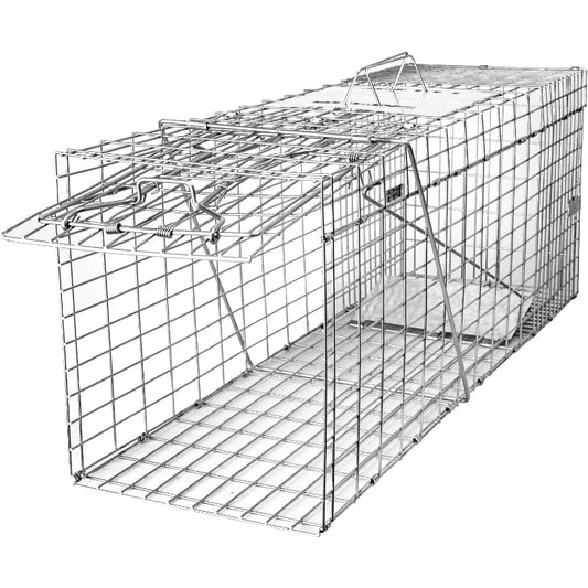 32" Heavy Duty Folding Animal Trap - Humane Catch & Release for Raccoons/Stray Cats/Squirrels