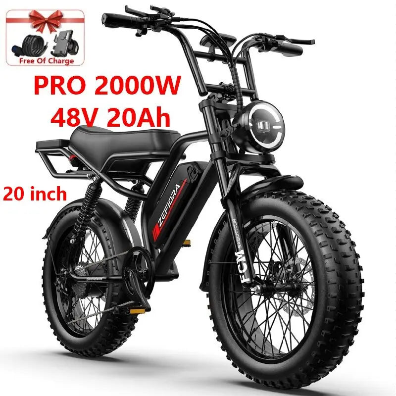ZEFIORA Electric Fat Bike 1000W 2000W Brushless Motor
