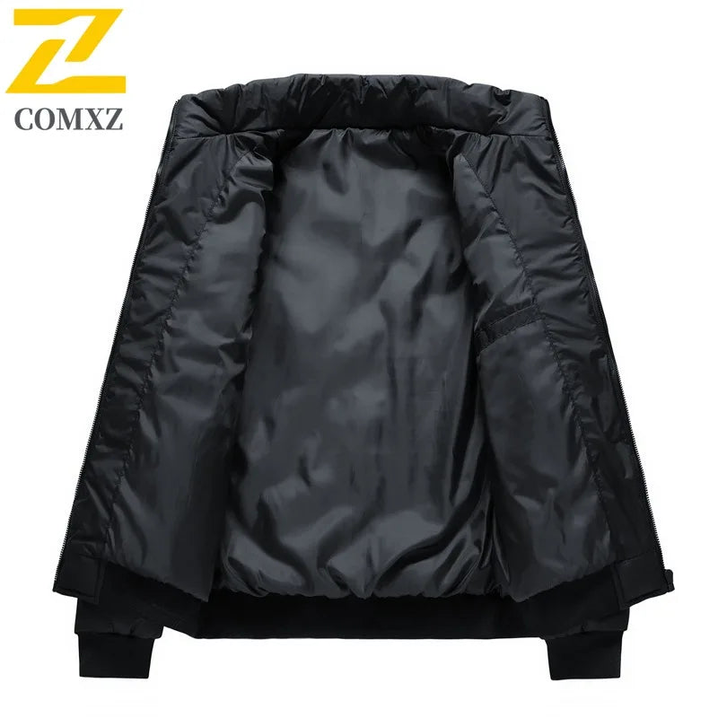 COMXZ Mens Parker Coat Branded Luxury Winter Padding Jacket For Office