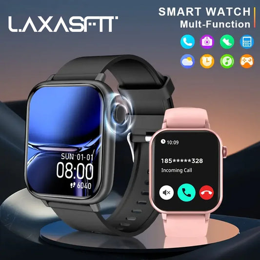 LAXASFIT Waterproof Smartwatch With Bluetooth Call For Android iOS