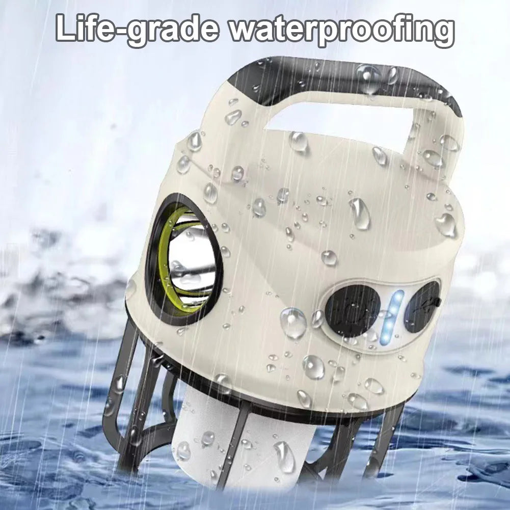 USB Rechargeable Portable LED Flashlight 1200mAh Camping Lantern 4 Lighting Modes