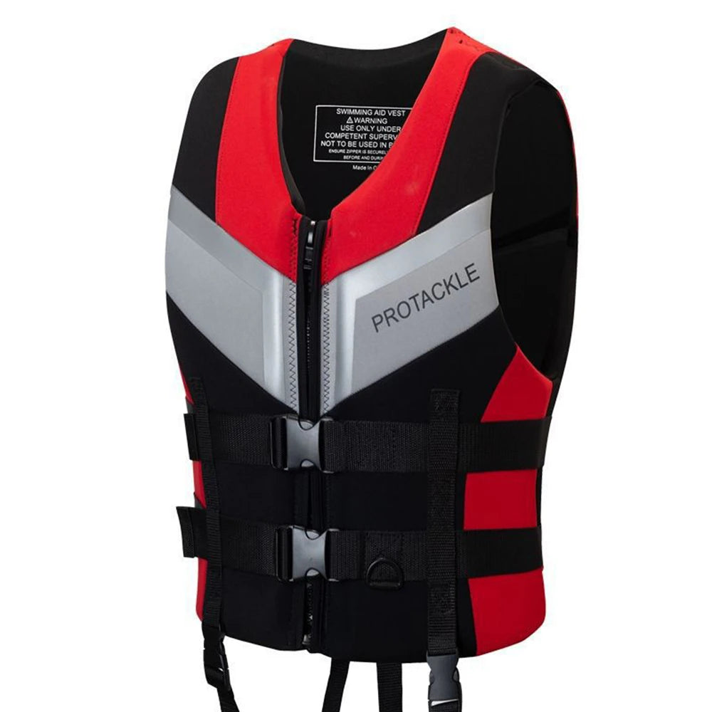 Neoprene Sea Life Jacket Adults Men Buoyancy Drifting Safety Vest Buckle Floating Foam Surfing Sailboard Racing Boats Kayaks
