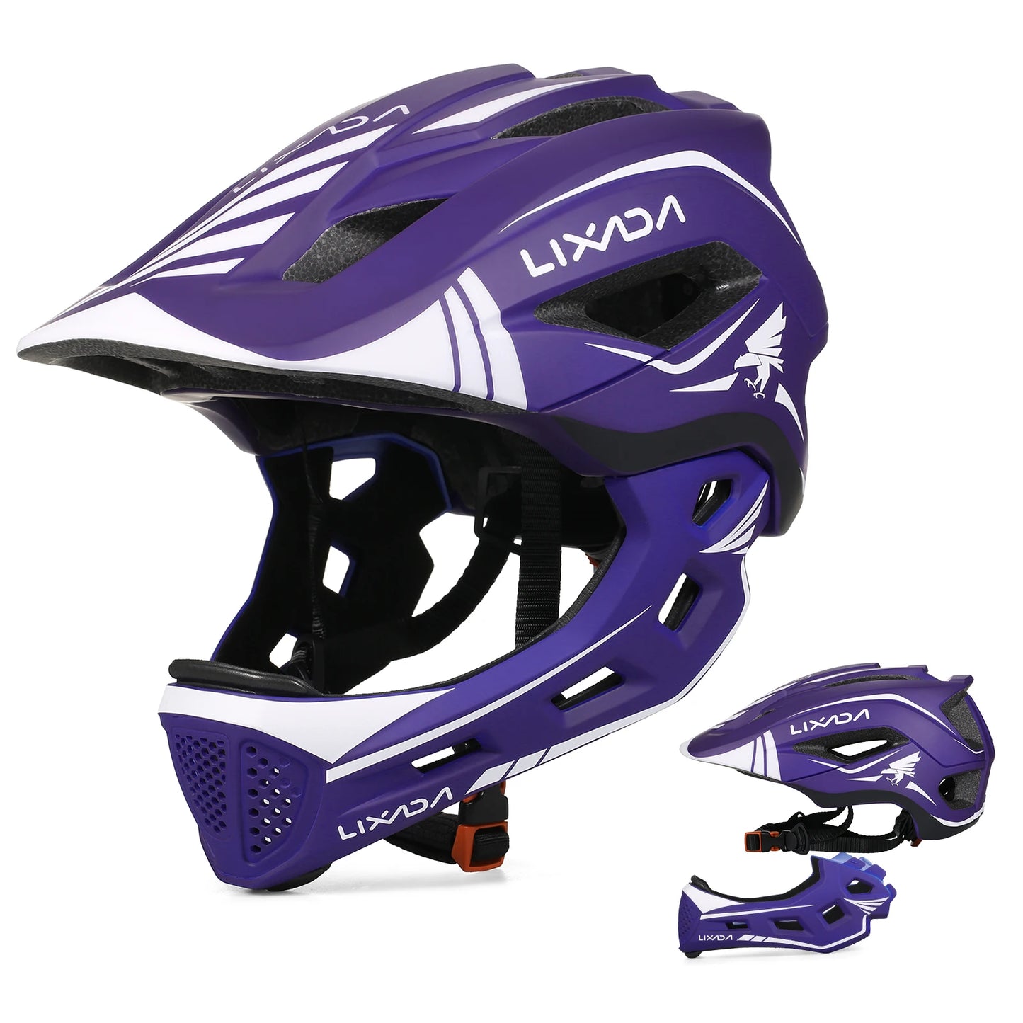 Lixada Kids 2 In 1 Detachable Full Face Cycling Helmet Safety CE
