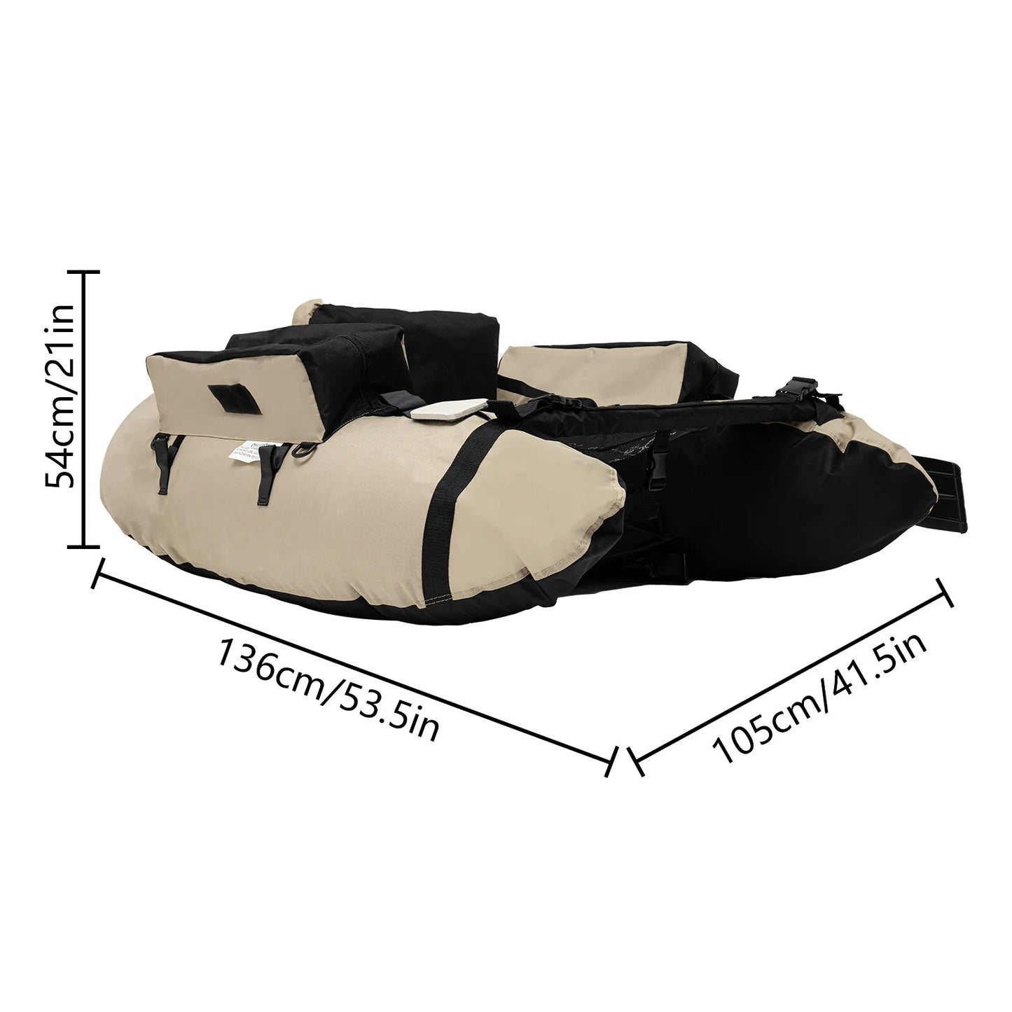 Portable Inflatable Fishing Dinghy Boat With Adjustable Backrest 130kg Capacity