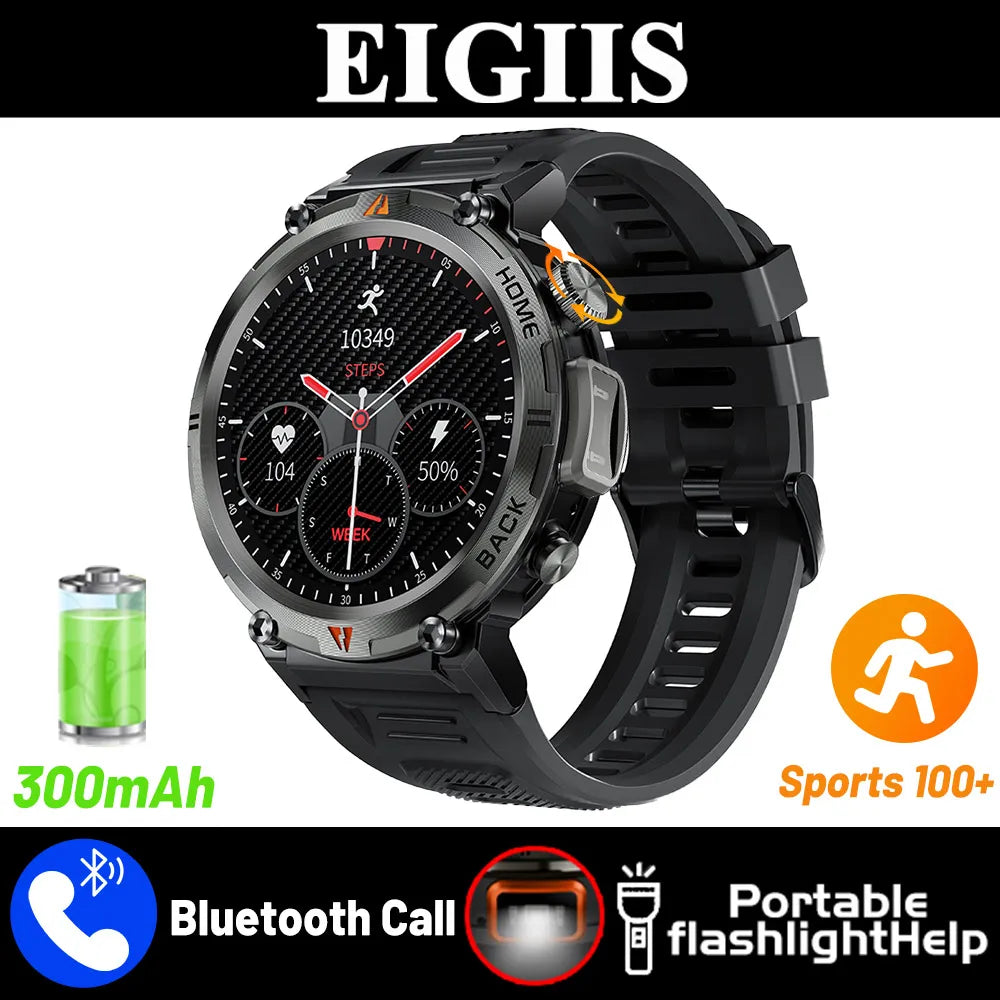EIGIIS KE3 Bluetooth Smartwatch For Men With Health Heart Rate Monitor