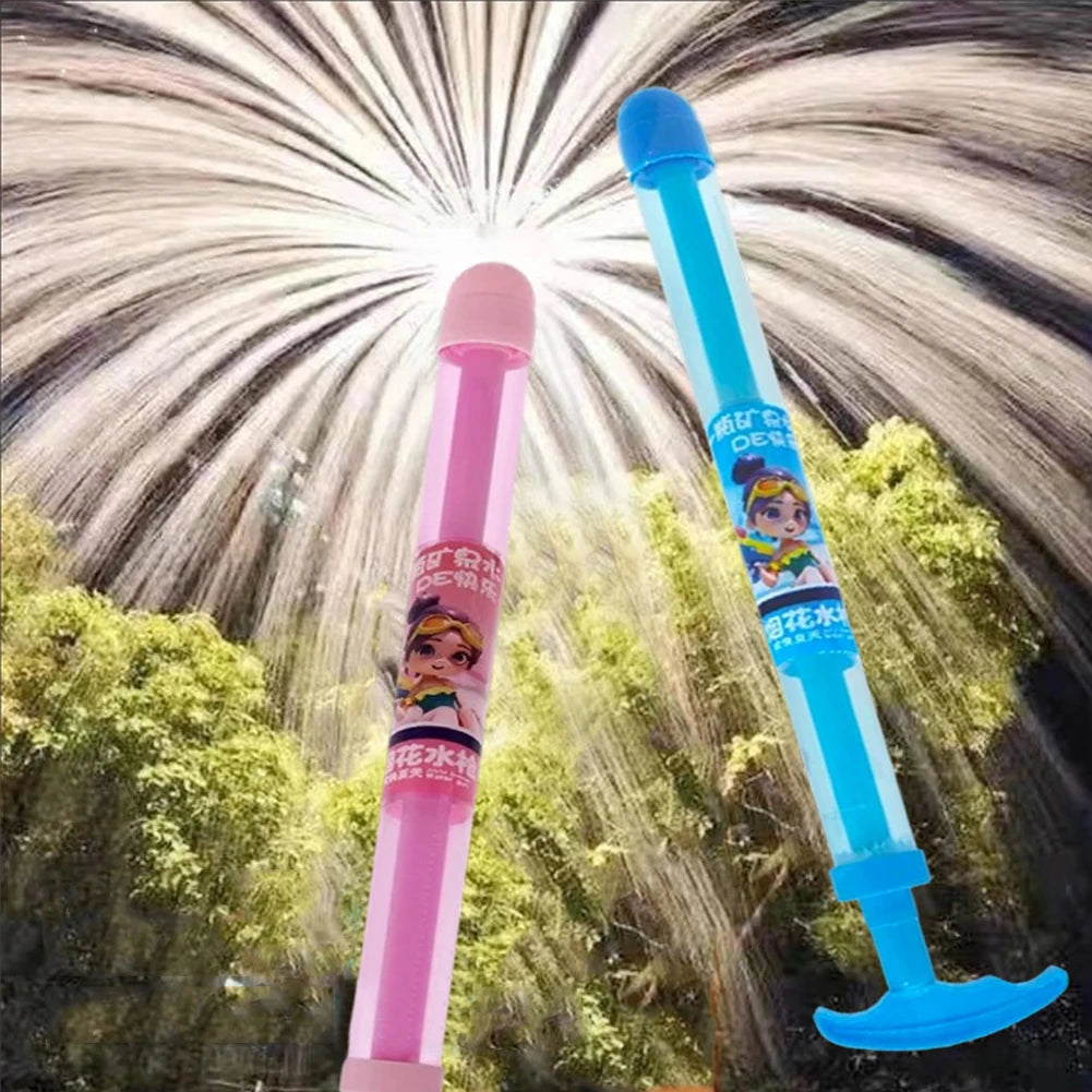 Fireworks Water Gun Beach Water Fighting Toy Pull-Out Sprinkler Toy Large Capacity Tube for Childs Adults for Bathing Pool Party