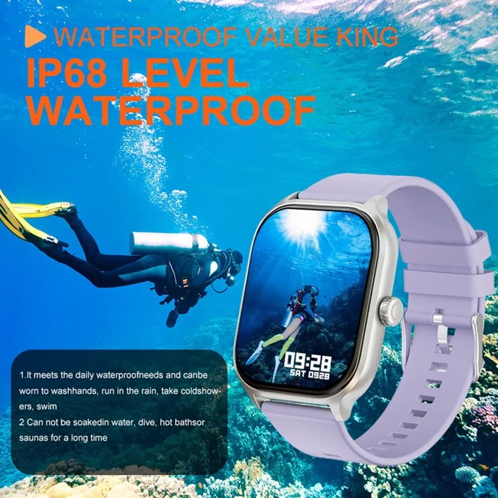LAXASFIT Smart Watch Bluetooth Call Dial IP68 Waterproof