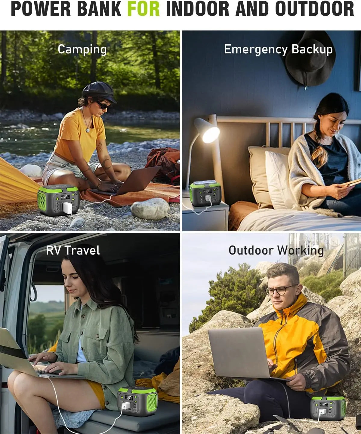 SinKeu 600W Portable Power Station Solar Generator For Camping