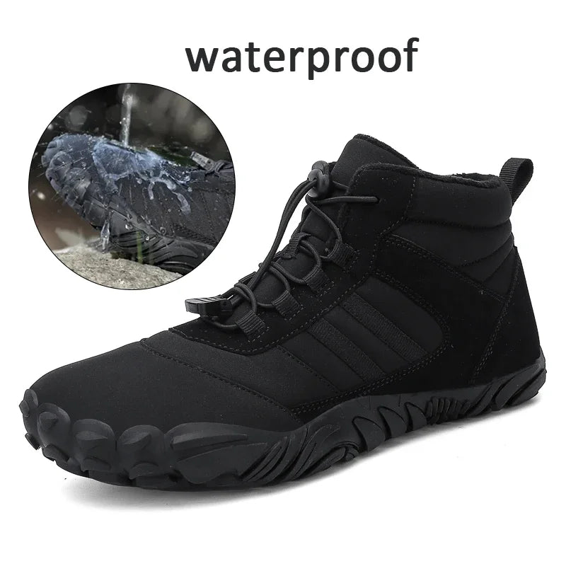 Winter Hiking Boots Waterproof Fur Ankle Boots For Men And Women Size 47