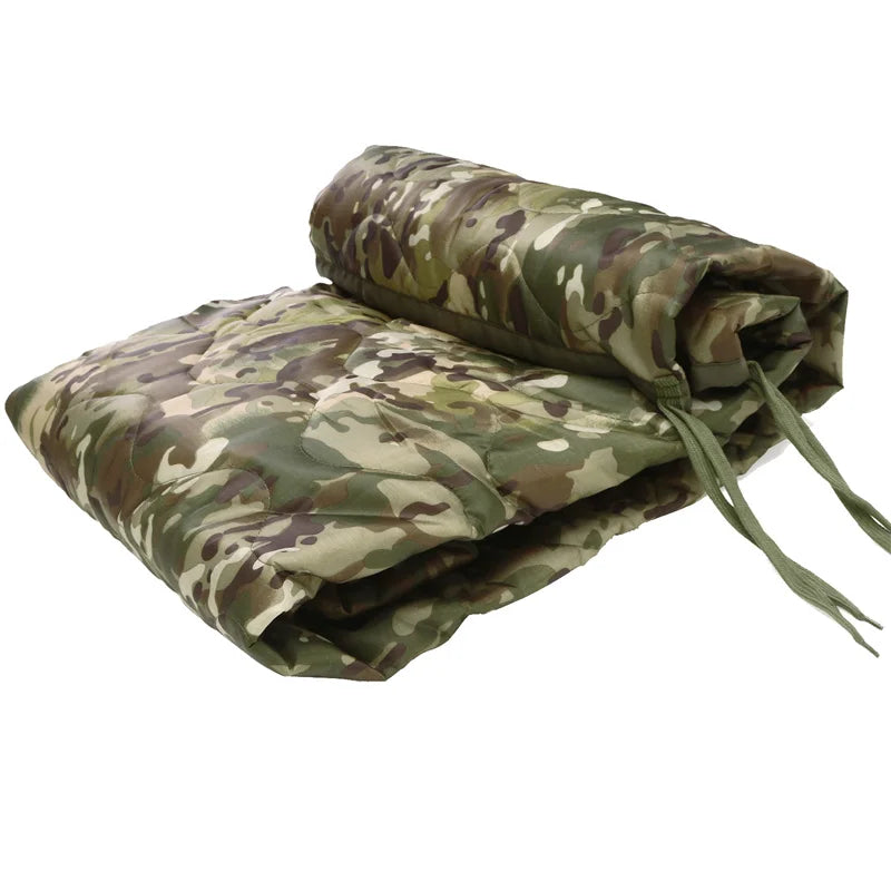 Camouflage Poncho Liner Woobie Blanket 82x58 Inch Water Repellent Camping