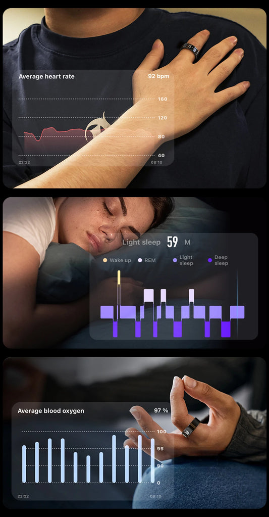 COLMI R12 Smart Ring Display Touch Health Manager 5ATM Waterproof