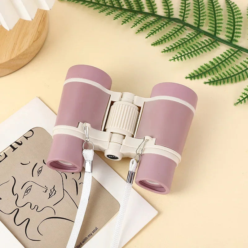 Kids Binoculars Magnifying Glass Toy With Kaleidoscope Lenses Portable Telescope