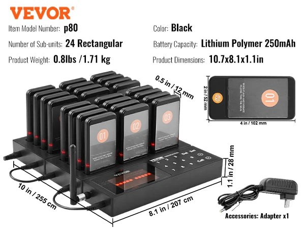 Succebuy Restaurant Pager System With Beepers And Vibration