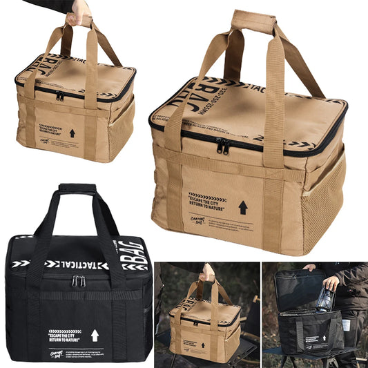 20 L Picnic Bag Camping Storage Bag Portable Camping Hiking Meal Bag for Beach Picnic Road Trip Travel for Family Activities