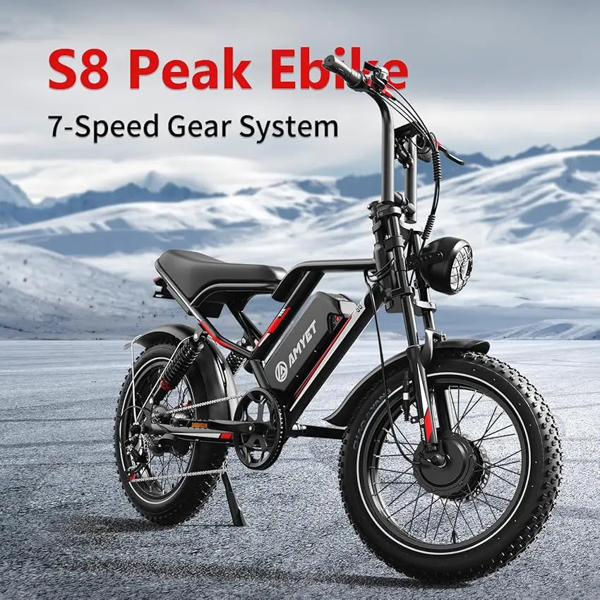 AMYET S8 Dual Motor 2000W Electric Bike 48V Battery