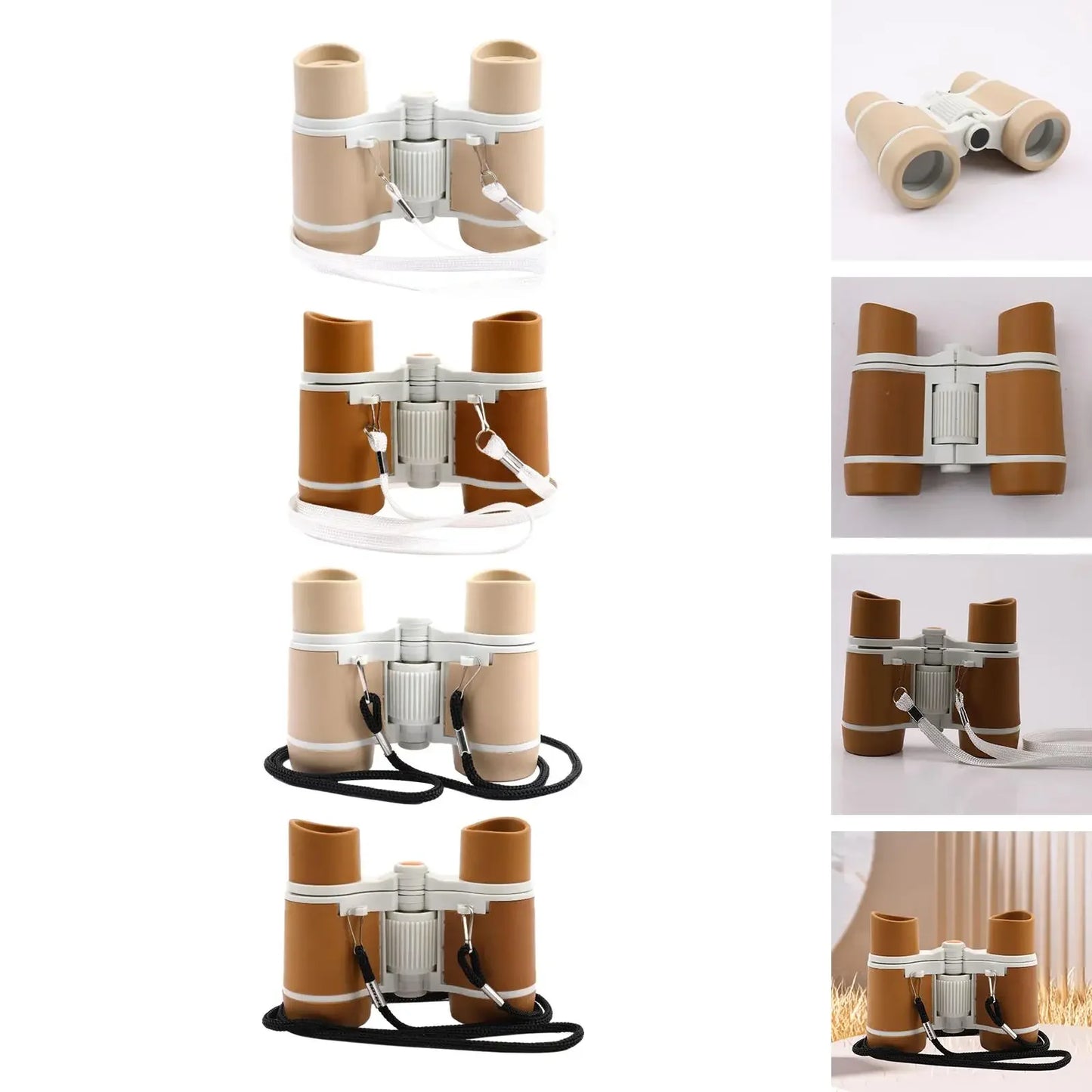 Kids Binoculars Magnifying Glass Toy With Kaleidoscope Lenses Portable Telescope