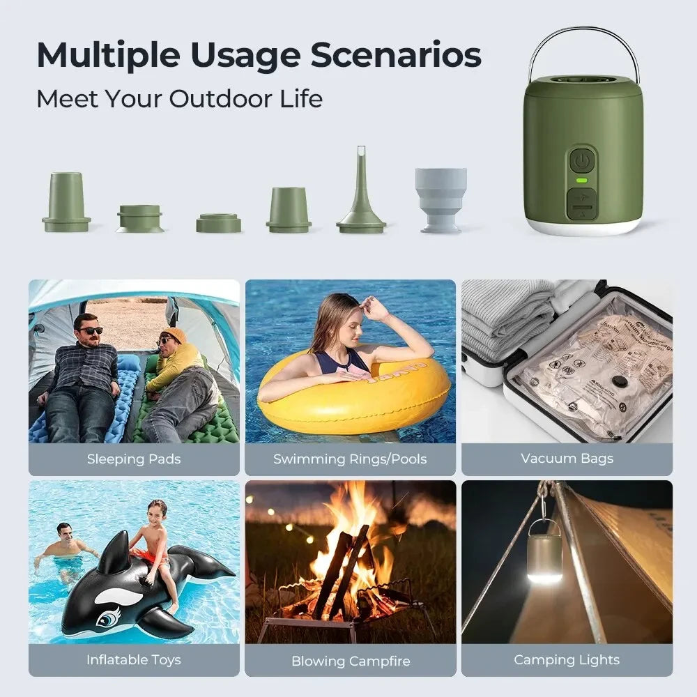 WestTune Tiny Air Pump Camping Lantern Magnetic Design For Inflatable Mattresses