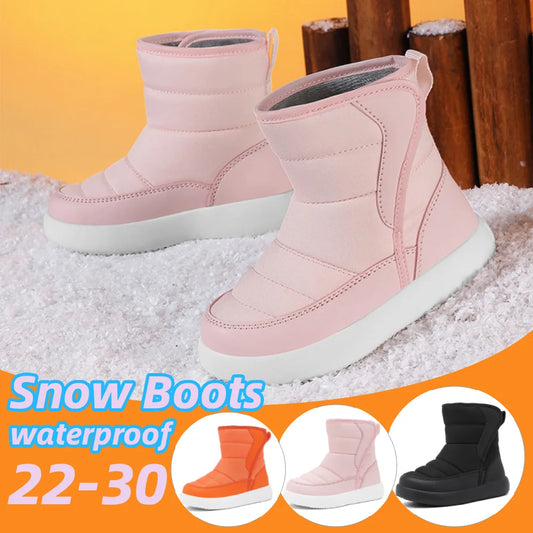 Waterproof Fur Lined Toddler Snow Boots for Boys and Girls Warm Winter Outdoor