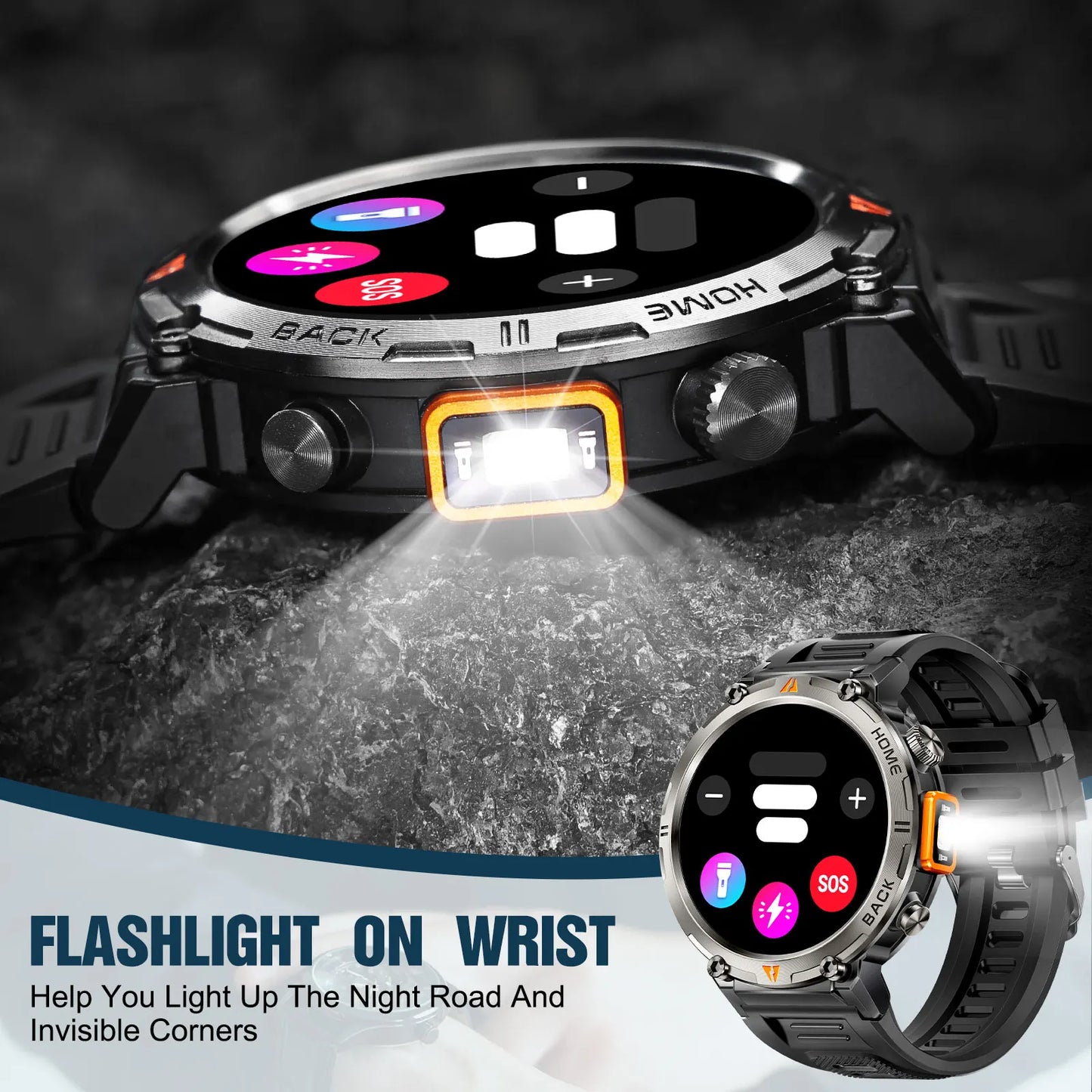 EIGIIS KE3 Bluetooth Smartwatch For Men With Health Heart Rate Monitor