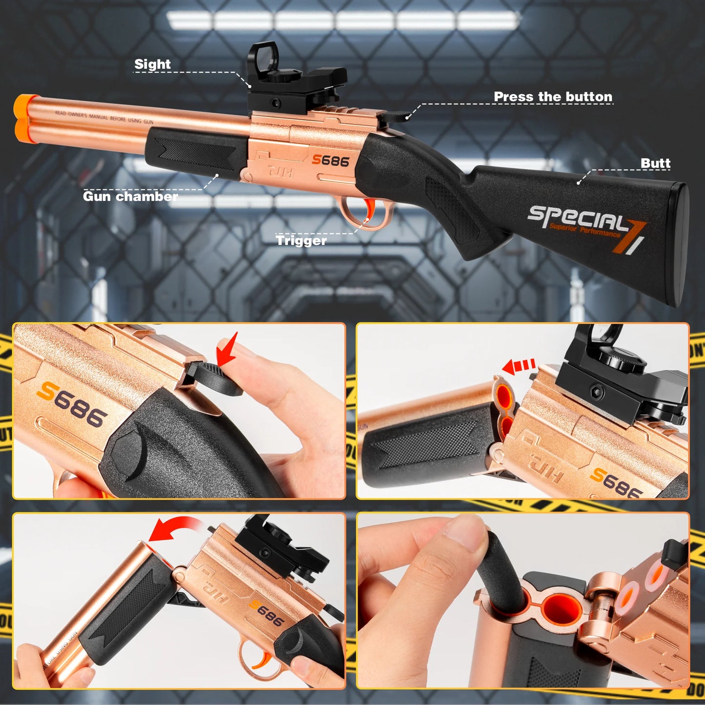 Toy Gun Double Barrel Shotgun Toy,with 20 Soft Bullet Darts, Toy Foam Blaster Foam Dart Blaster with Scope for Kids, Youth, Teen