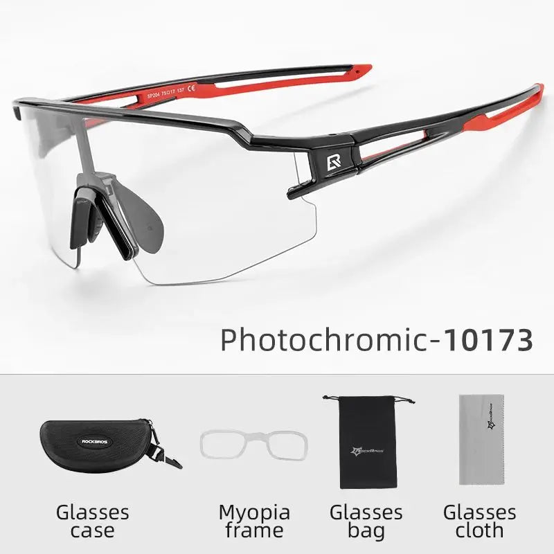 Rockbros Photochromic Cycling Glasses UV Protection Windproof Eyewear