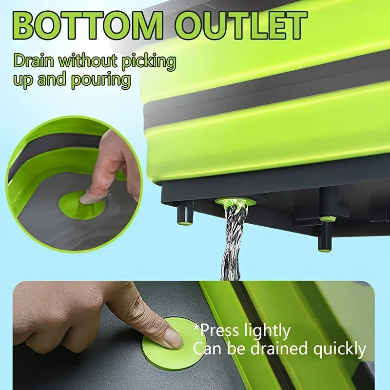 Portable Space Saving Basin With Built In Sink And Storage For Outdoor Camping