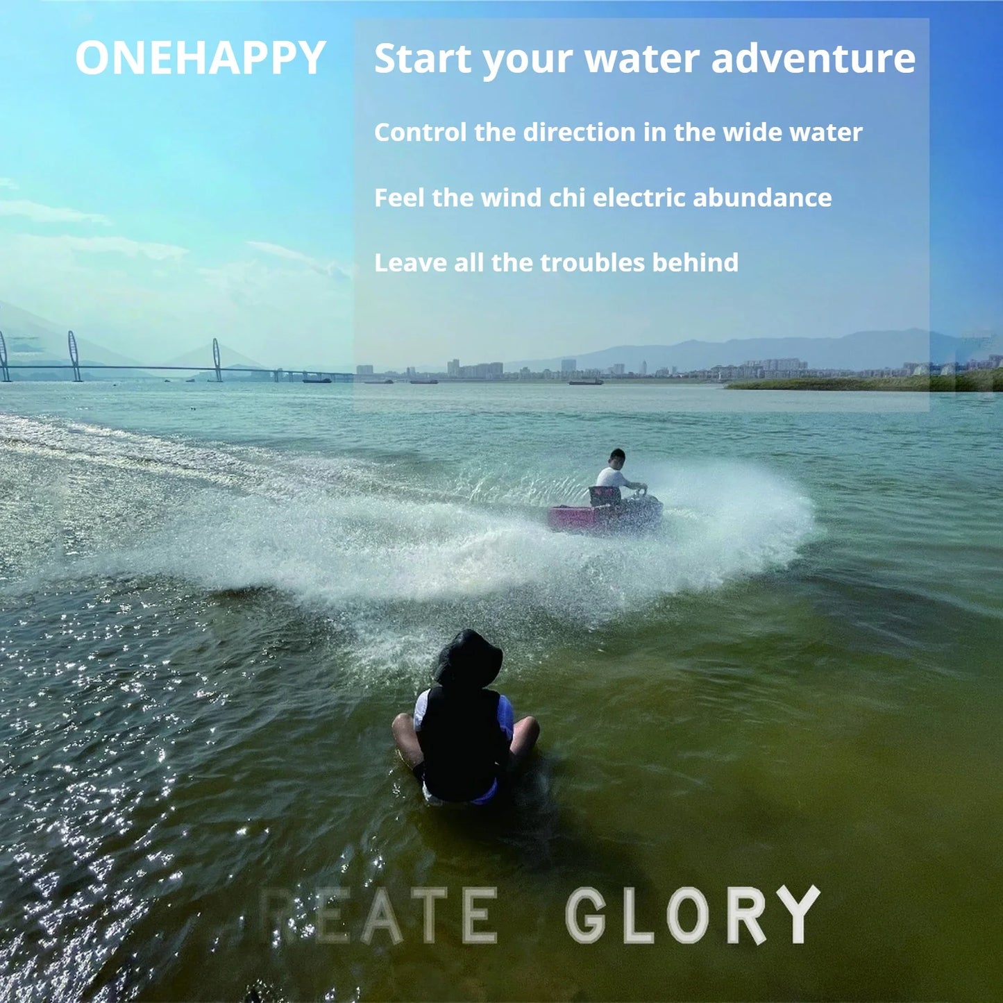 15KW Mini Hydrojet Kart Boat With Detachable Battery 50KmH Speed 90Min Runtime