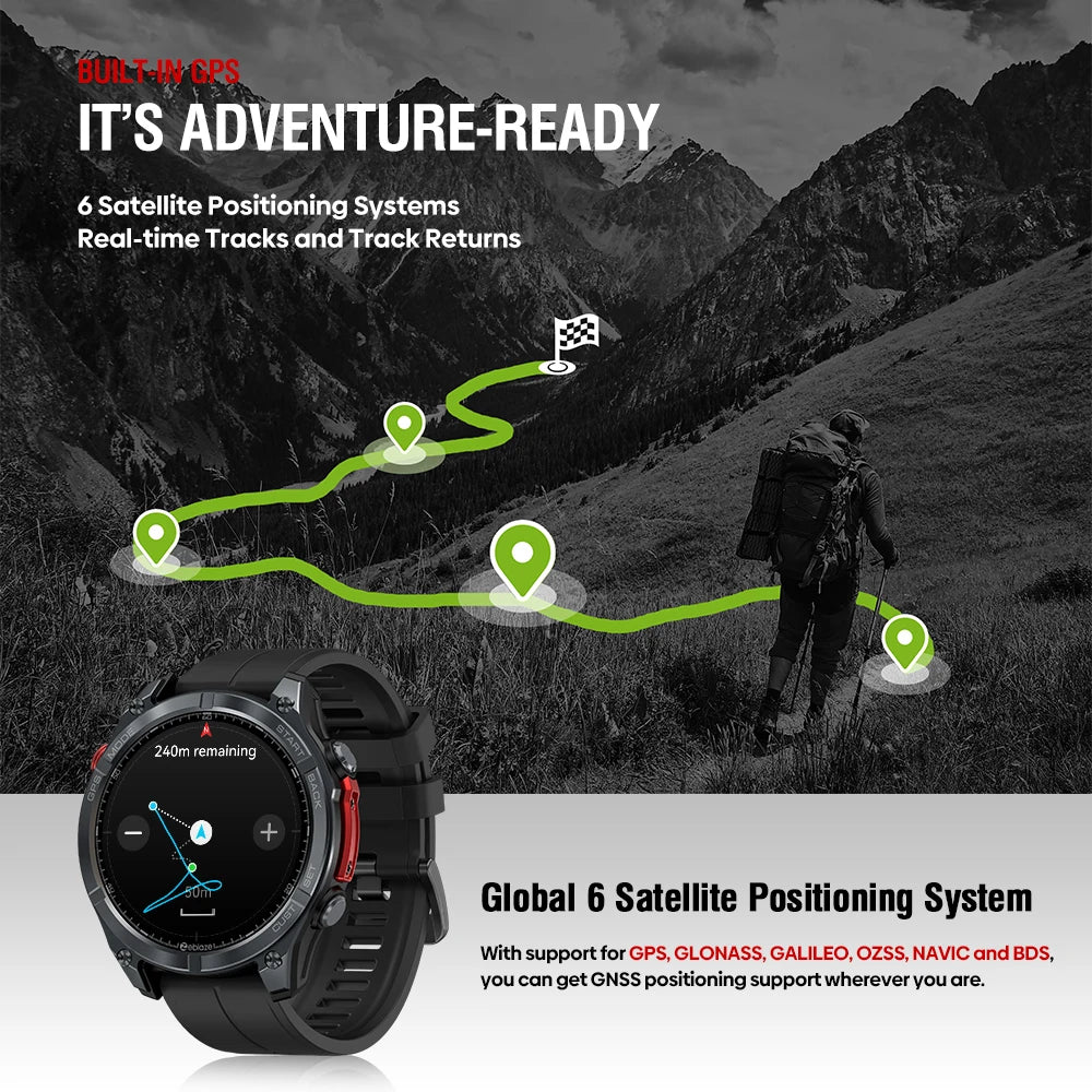 Zeblaze Stratos 4 GPS Smartwatch With AMOLED Display