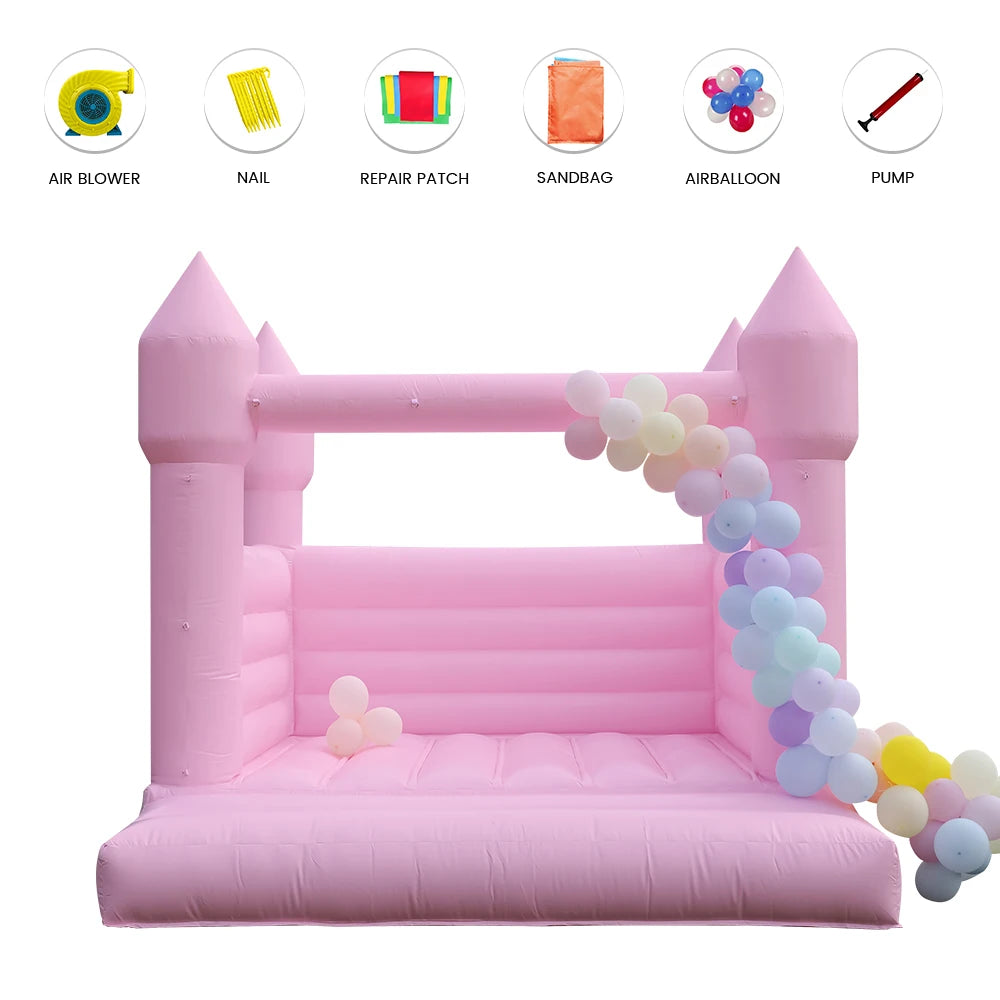 Children's playground, children's toys 13x12FT Giant Inflatable White Bounce House PVC Bouncy Castle for Wedding Party