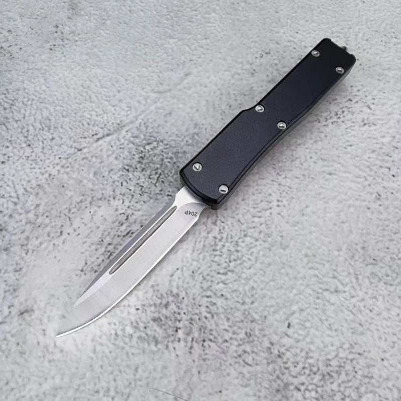 Folding Knife D2 Blade Aluminum Handle Ambidextrous Survival Hunting