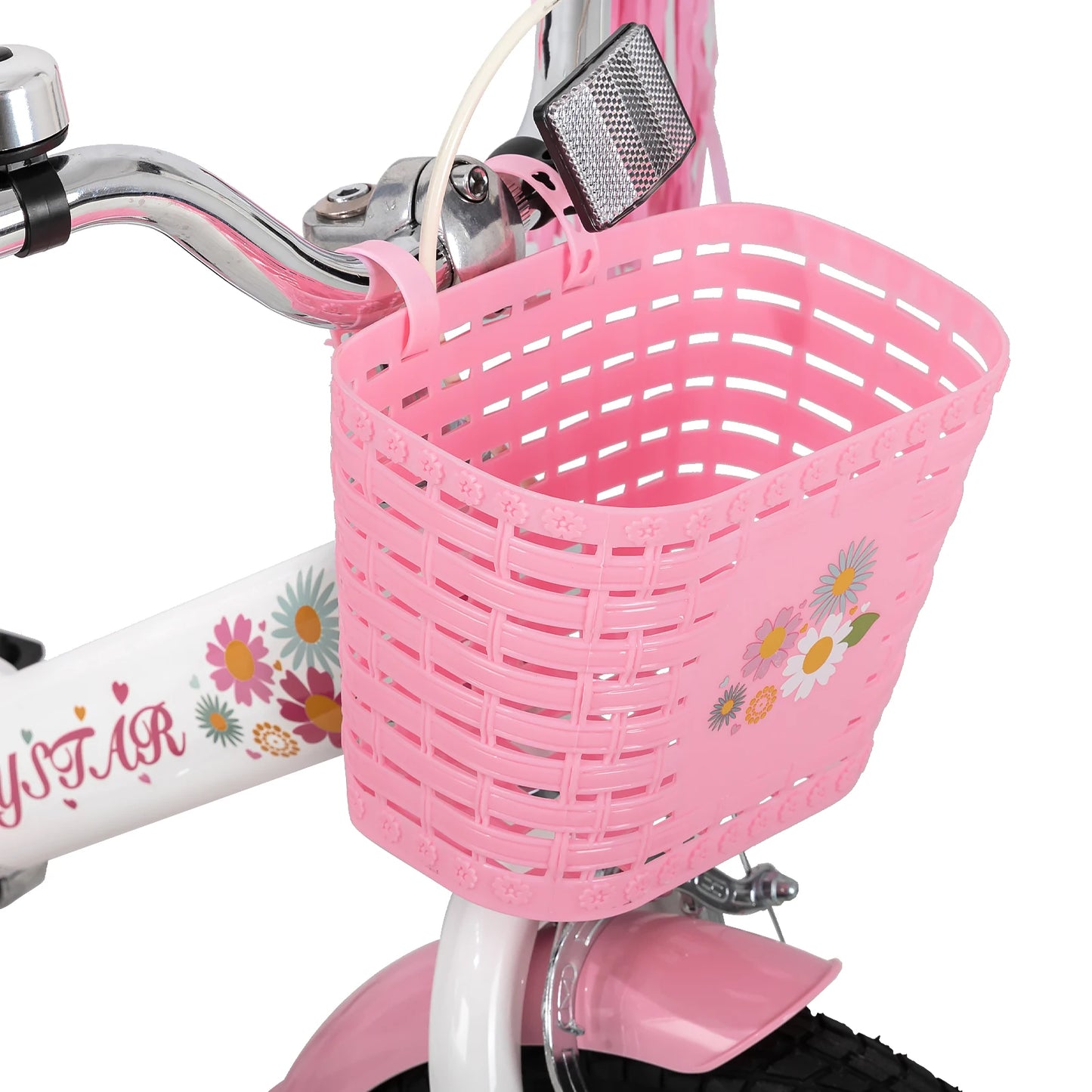 JOYSTAR Little Daisy Kids Bike For Girls Ages 2-7 With Doll Seat Streamers Flag