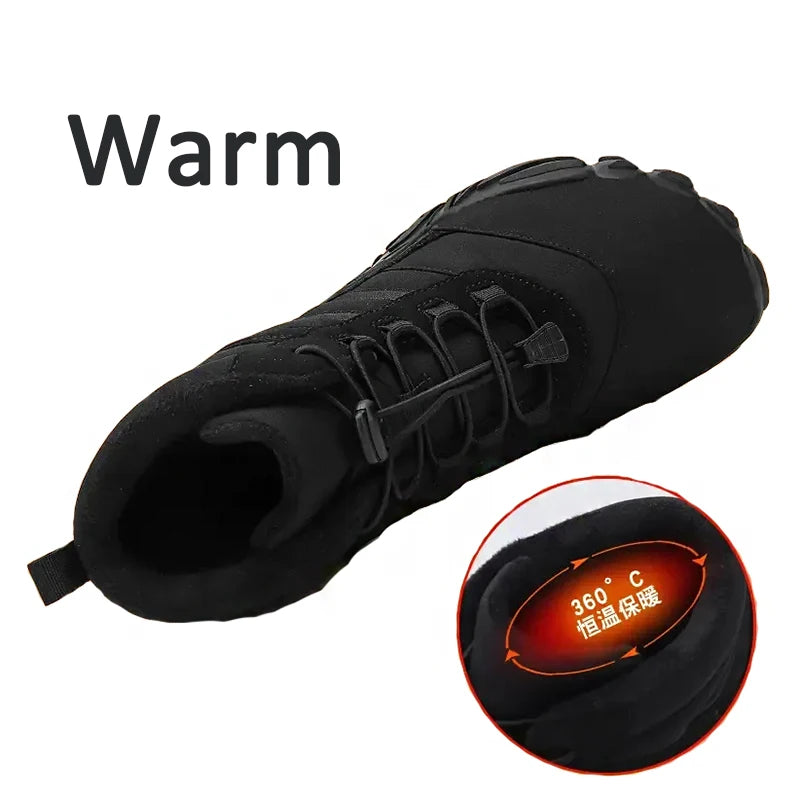 Winter Hiking Boots Waterproof Fur Ankle Boots For Men And Women Size 47