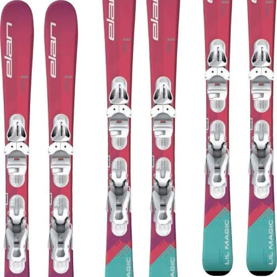 Lil Magic Adjustable Girls Skis With EL45 GW System For Winter Track Skiing