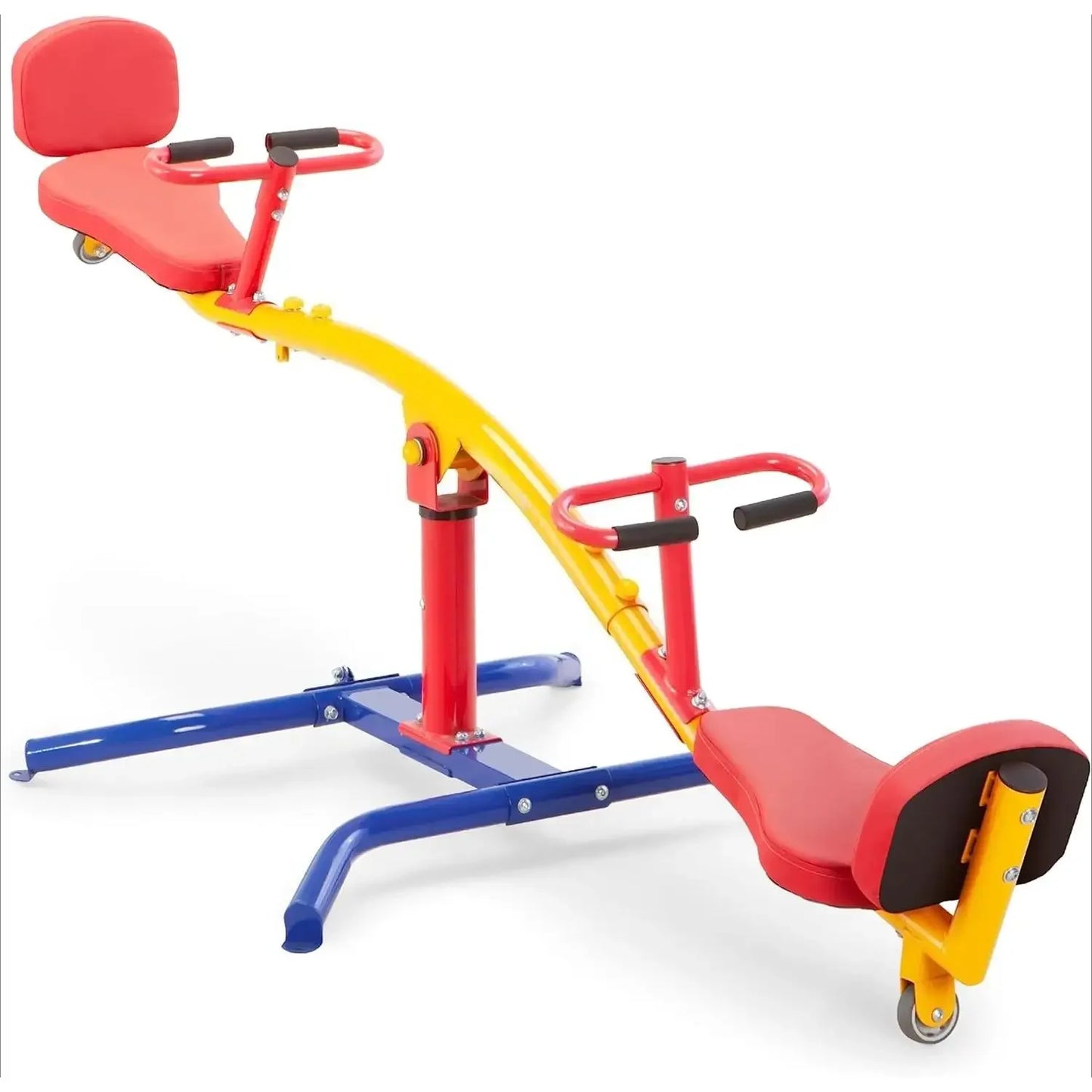 W_Indoor & Outdoor Playground Equipment , 360 Spinning Seesaw, Swing Set for Children Exercises Age 3-12