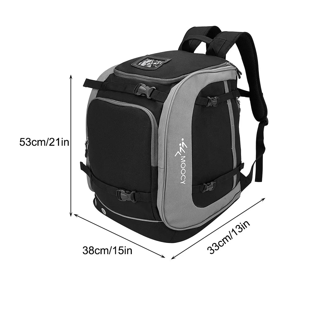 65L Ski Boot Bag Waterproof Rucksack With Helmet Compartment For Men Women