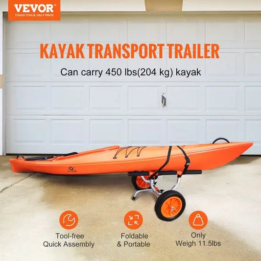 Heavy Duty Kayak Cart Foldable Trolley for Easy Transport