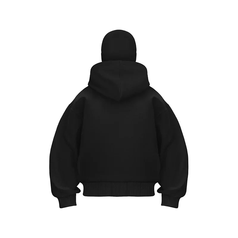 Autumn Winter 2025 Hooded Mask Hoodie Plus Size Unisex Sportswear