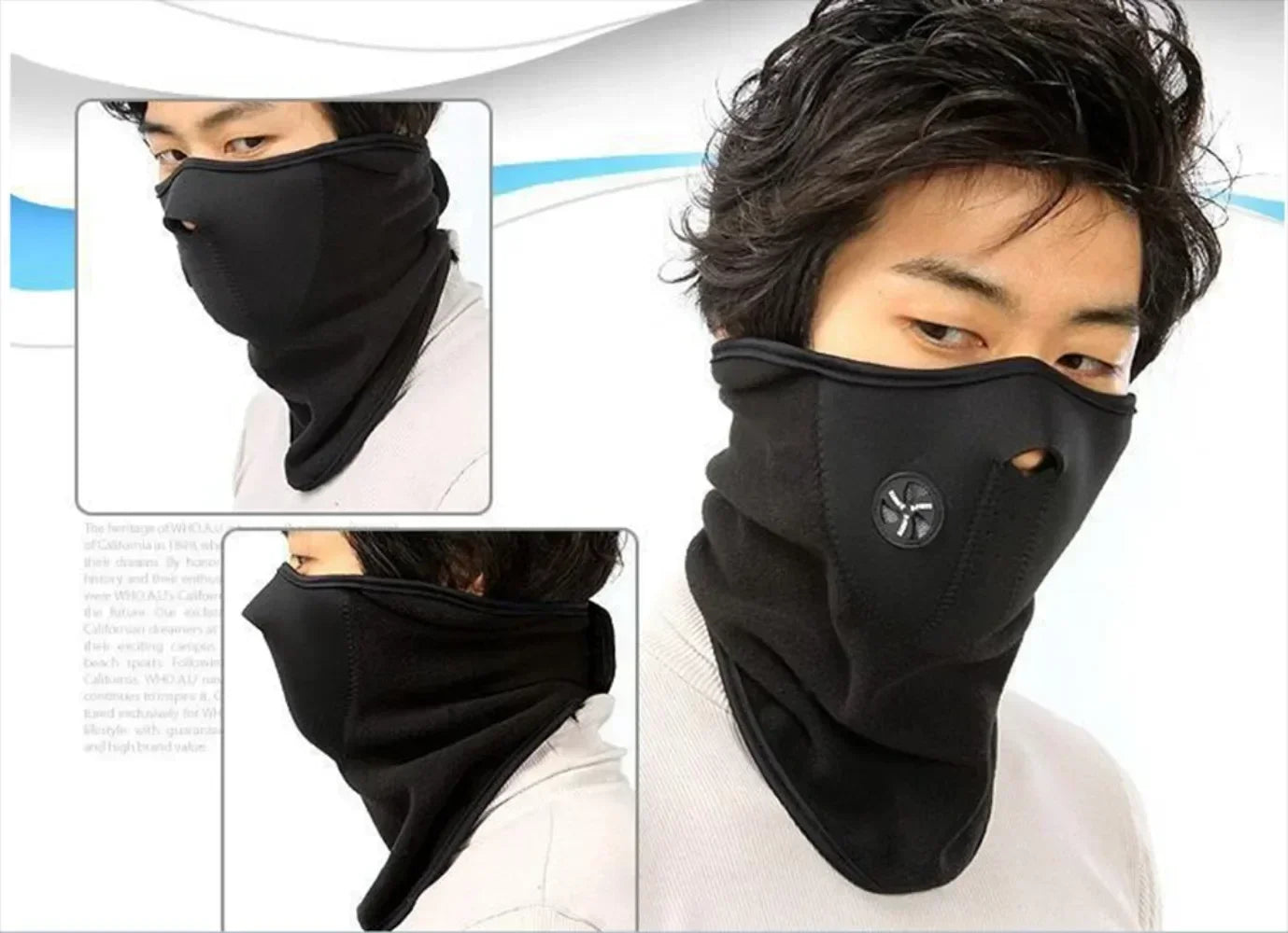 Windproof Neoprene Neck Warmer Gaiter For Outdoor Sports Face Cover