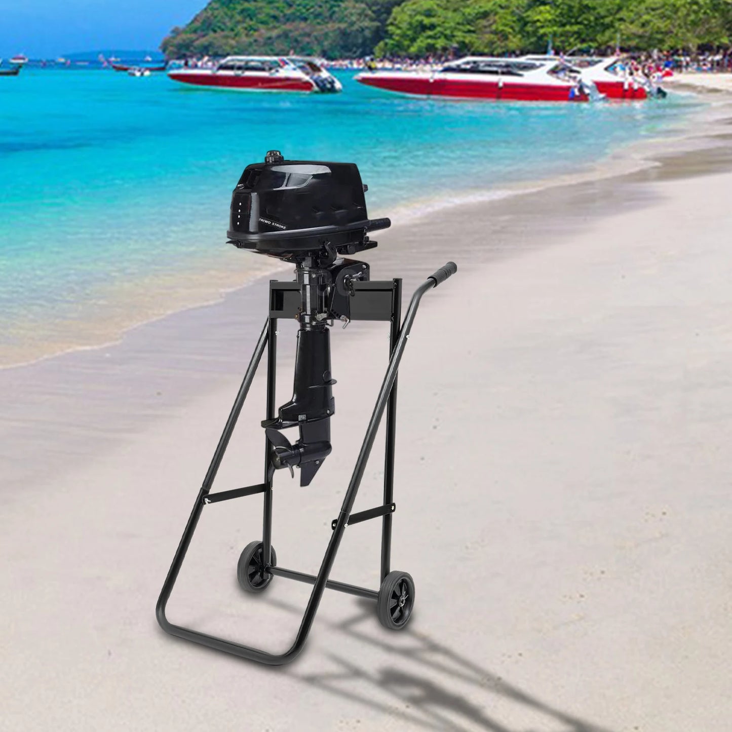 Folding Outboard Boat Motor Cart 154 Lbs Stand Heavy Duty Trolley