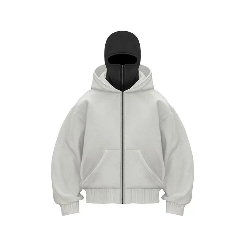 Autumn Winter 2025 Hooded Mask Hoodie Plus Size Unisex Sportswear