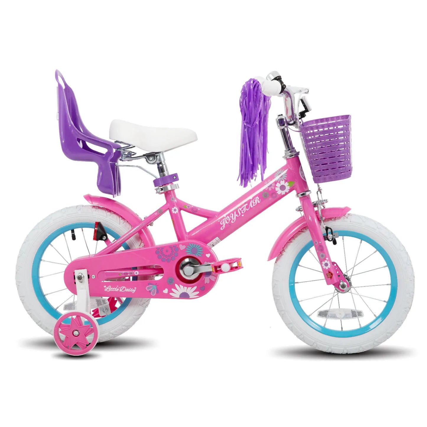 JOYSTAR Little Daisy Kids Bike For Girls Ages 2-7 With Doll Seat Streamers Flag