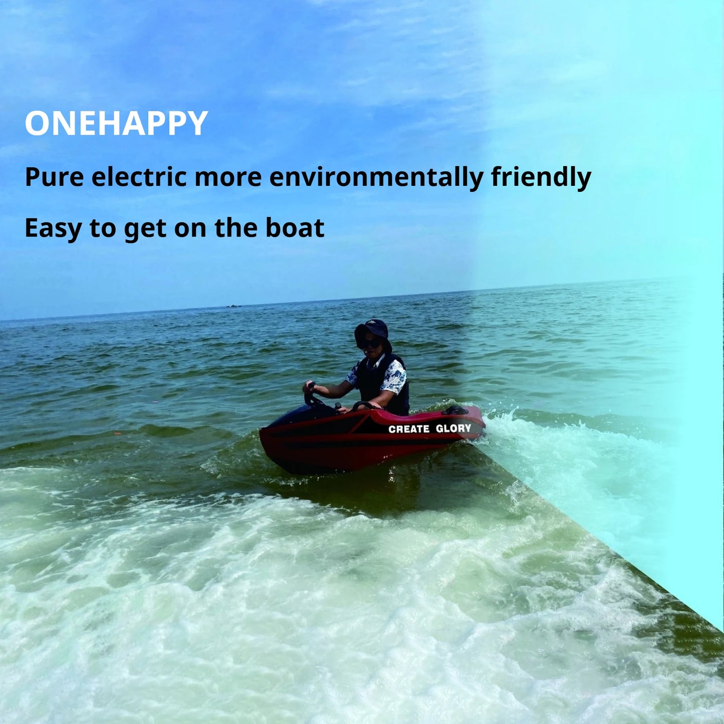 15KW Mini Hydrojet Kart Boat With Detachable Battery 50KmH Speed 90Min Runtime