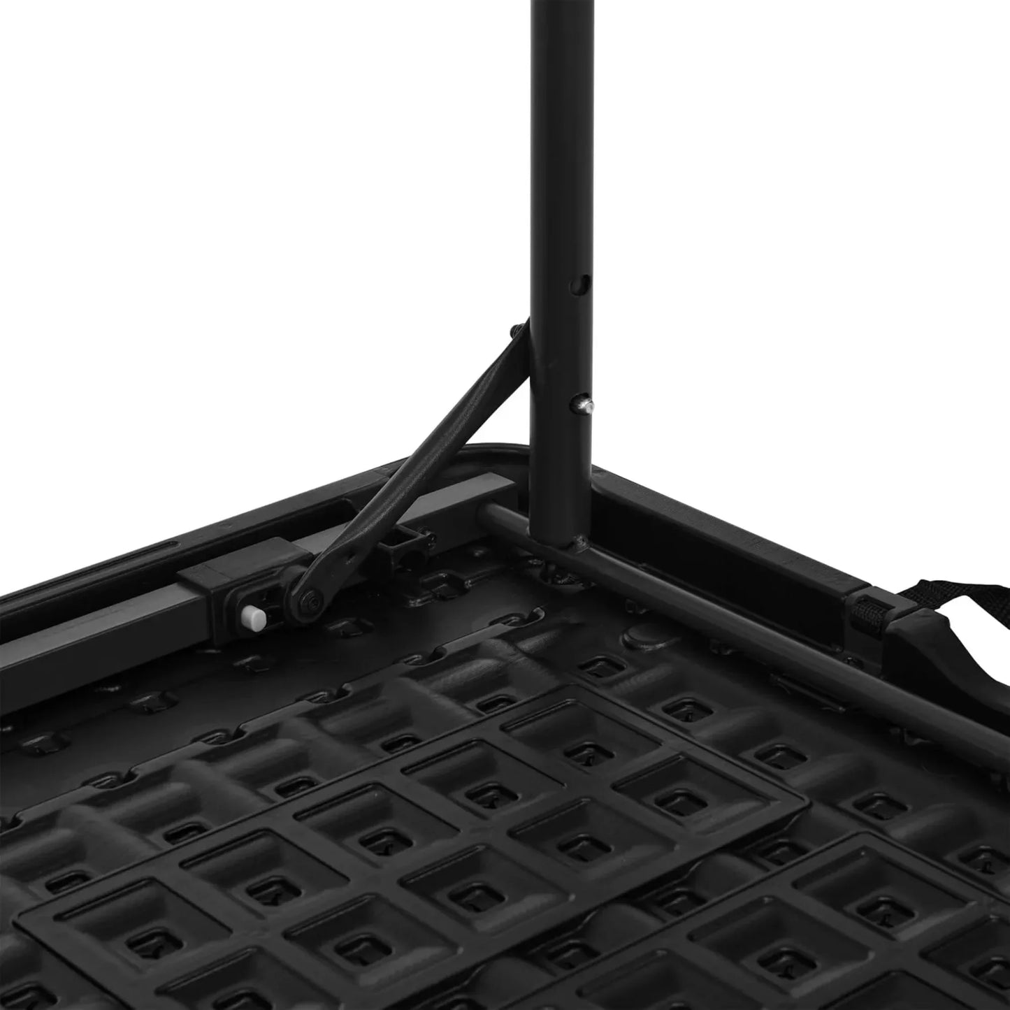 4 Foot Adjustable Height Folding Plastic Table, Black